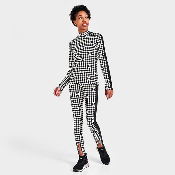 Brand new Adidas Ski Chic Allover Print Stirrup Tights - Picture 6 of 10